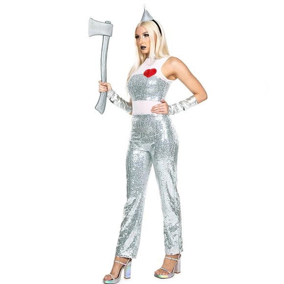 Wizard Of Oz WOMEN'S Sz S TINMAN Halloween Costume w/Accessories Tipsy Elves - Picture 1 of 6